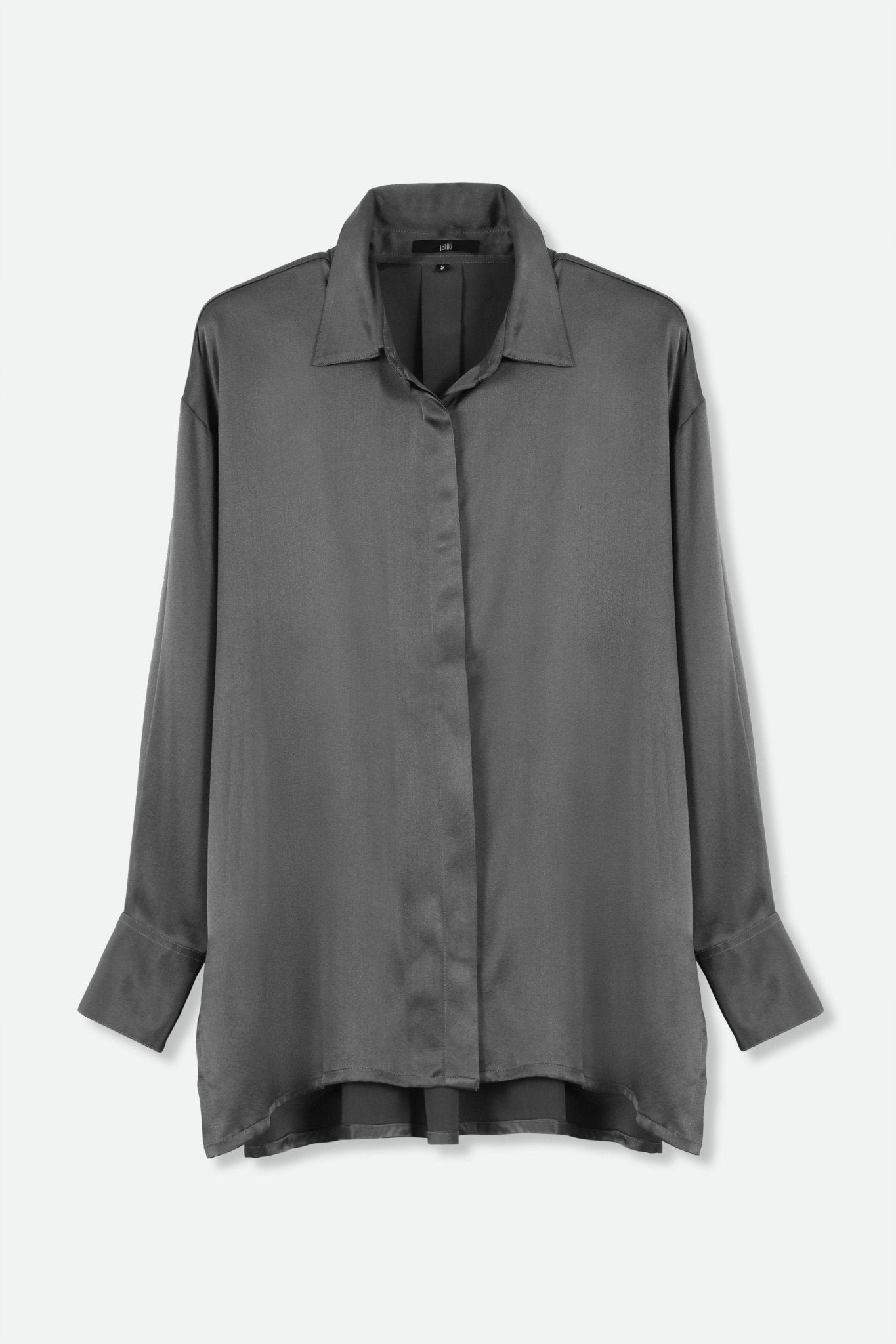 SHIRT IN STRETCH SILK CHARMEUSE