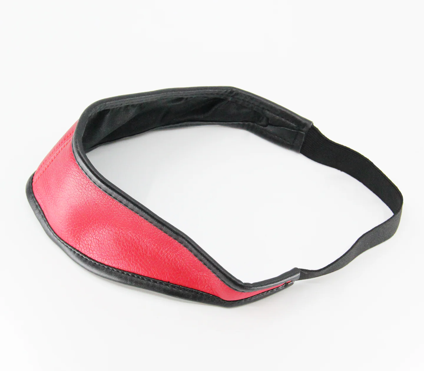 Love in Leather Red Leather Total Blockout Blindfold One Size