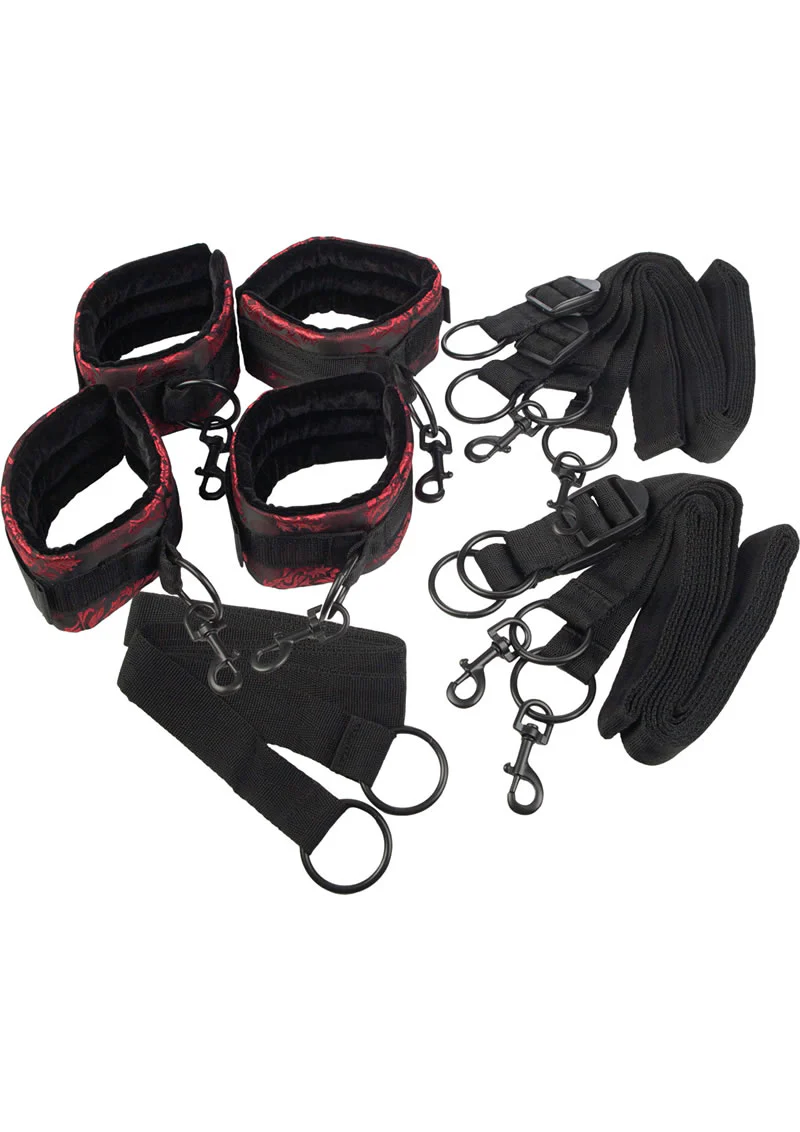 Bedside sex paraphernalia, sex handcuffs.